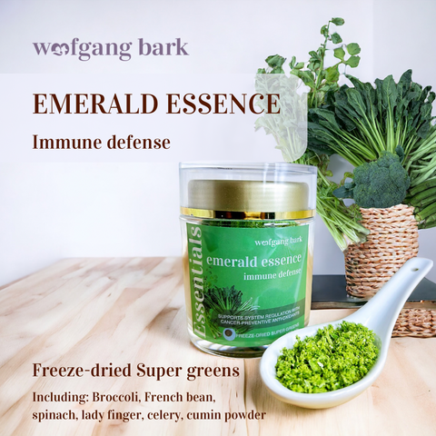 Woofgang Bark Premium Freeze-Dried Dog Supplement - Emerald Essence (Immune Defense)