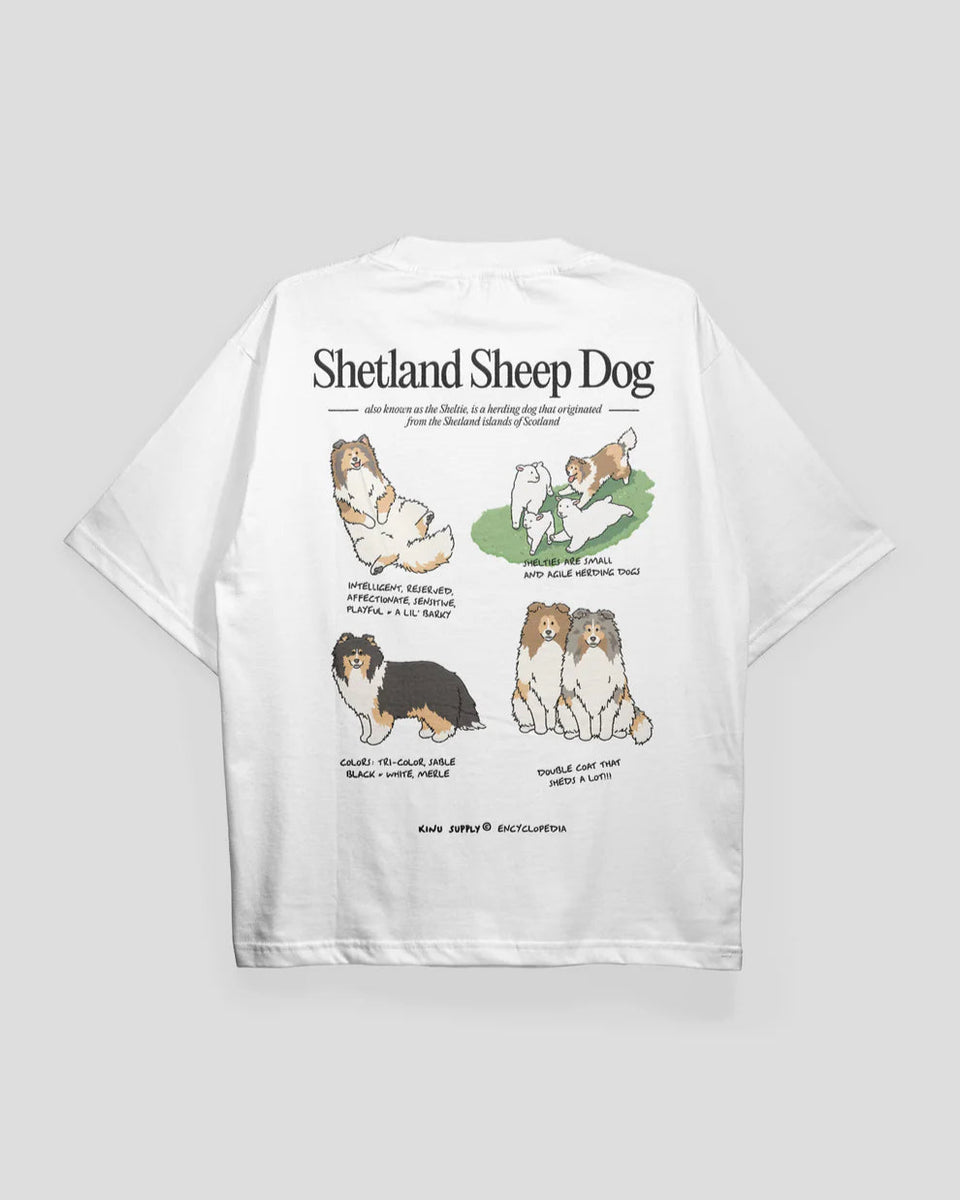Kinu Supply Encyclopedia T-shirt Shetland Sheepdog