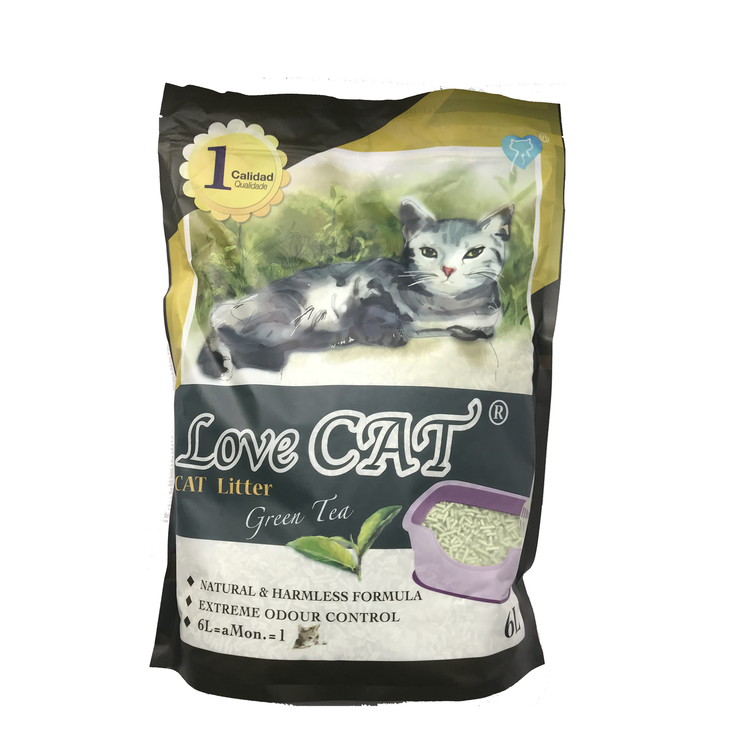 Love Cat Tofu Litter - Green Tea Scent