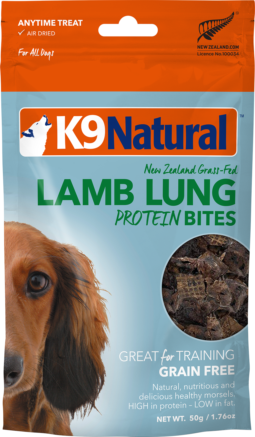 K9 Natural Air Dried Protein Bites - Lamb Lung