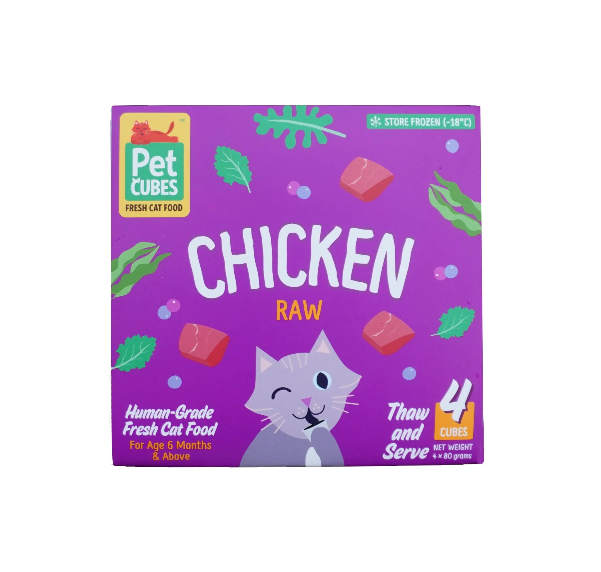 PetCubes Frozen Raw Cat Food - Chicken