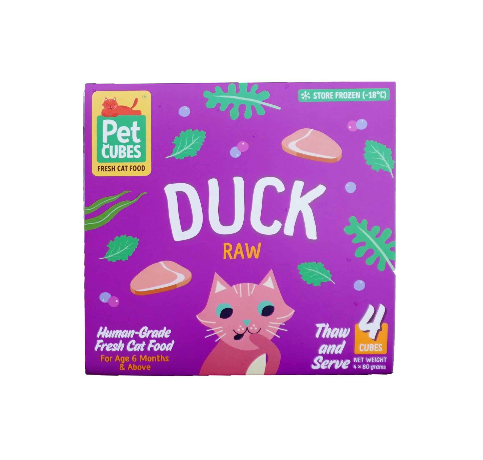 PetCubes Frozen Raw Cat Food Duck