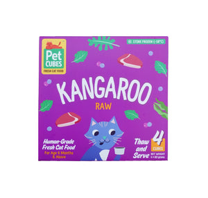 PetCubes Frozen Raw Cat Food - Kangaroo