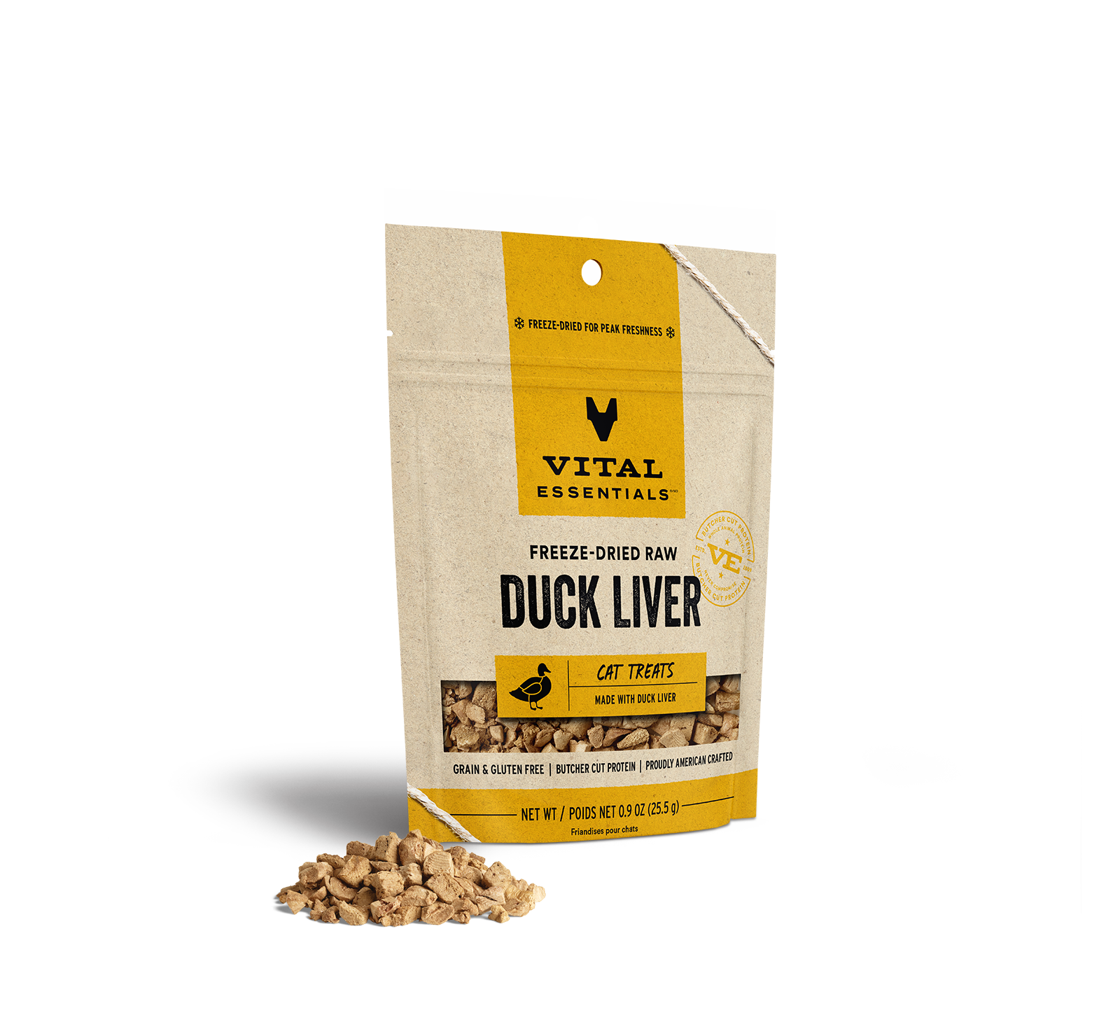 Vital Essentials Freeze Dried Raw Duck Liver Cat Treats