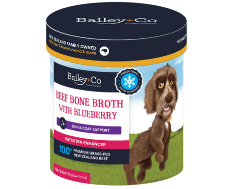Bailey+Co Freeze Dried Bone Broth | Blueberry (Skin & Coat Support)