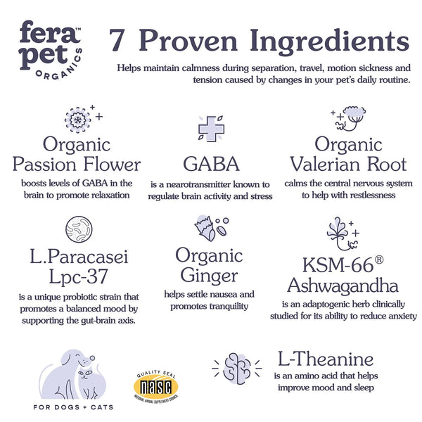 Fera Pet Organics Calming Support for Dogs & Cats