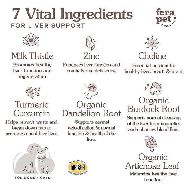 Fera Pet Organics Liver Support for Dogs & Cats