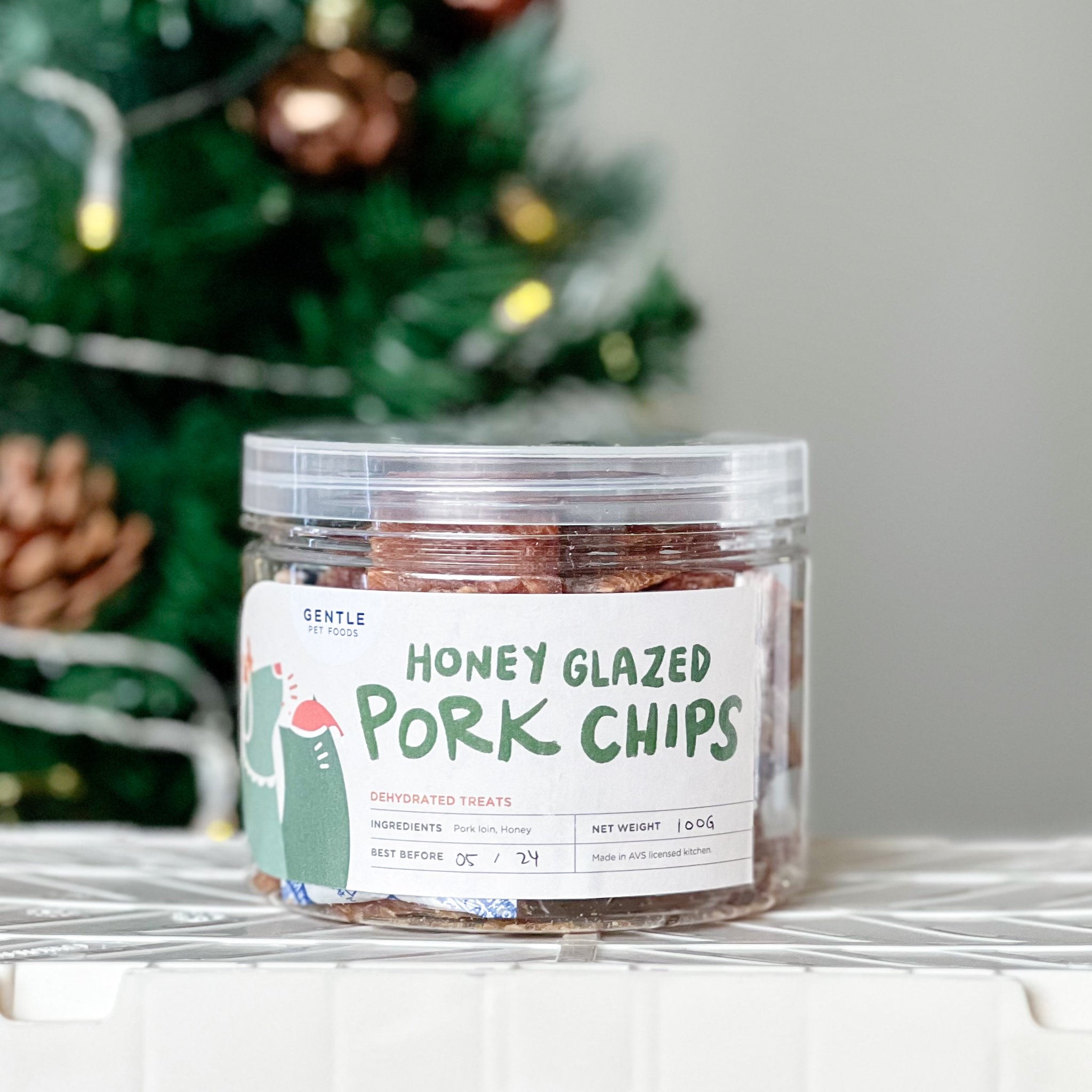 Gentle Pet Foods Christmas Special - Dehydrated Honey Glazed Pork Chips