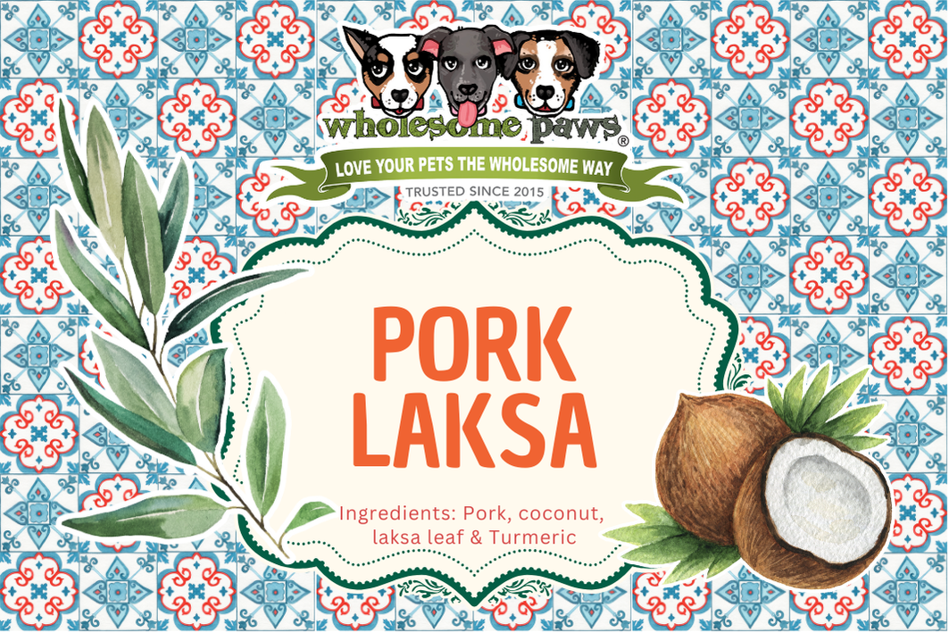Wholesome Paws Dehydrated Treats - Pork Laksa