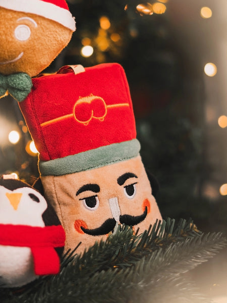 Woofy Goofy Christmas Nutcracker Ornament Squeaky Plush Toy