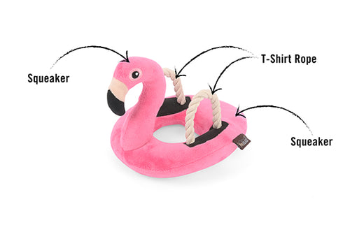 P.L.A.Y. Tropical Paradise Dog Toy - Flamingo Float