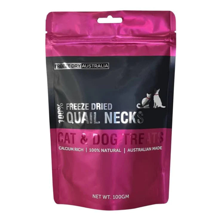 Freeze Dry Australia Freeze Dried Raw Quail Necks