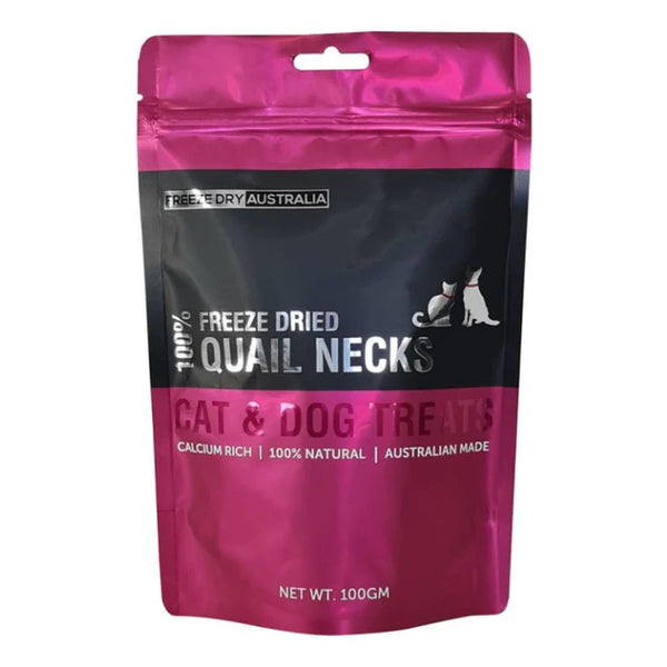 Freeze Dry Australia Freeze Dried Raw Quail Necks