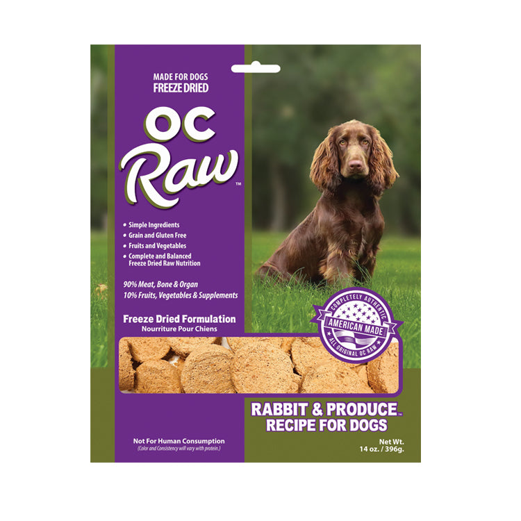 OC Raw Freeze Dried Raw Rabbit & Produce Sliders – Gentle Pet Store