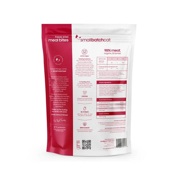 Smallbatch Freeze Dried Beef Bites for Cats