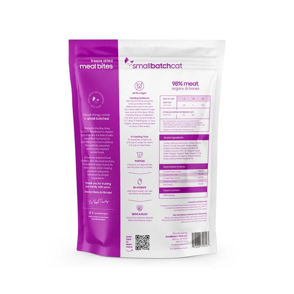 Smallbatch Freeze Dried Turkey Bites for Cats