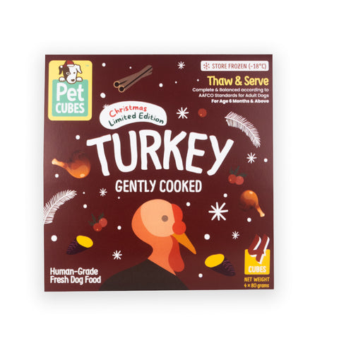 [X'mas Special] PetCubes Gently Cooked Dog Food - Festive Turkey