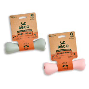 Beco Natural Rubber Chew Bone with Treat Hole
