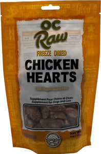 OC Raw Freeze Dried Raw Chicken Hearts