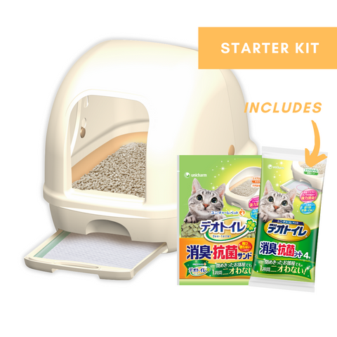 Unicharm DeoToilet Cat Litter Box Starter Kit - Dome (Covered)
