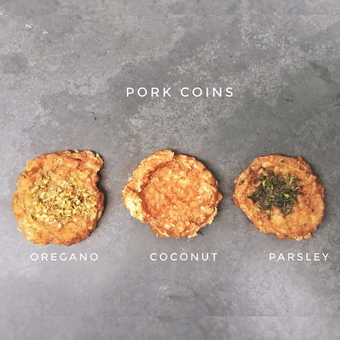 Wholesome Paws Dehydrated Treats - Pork Coins (4 flavours)