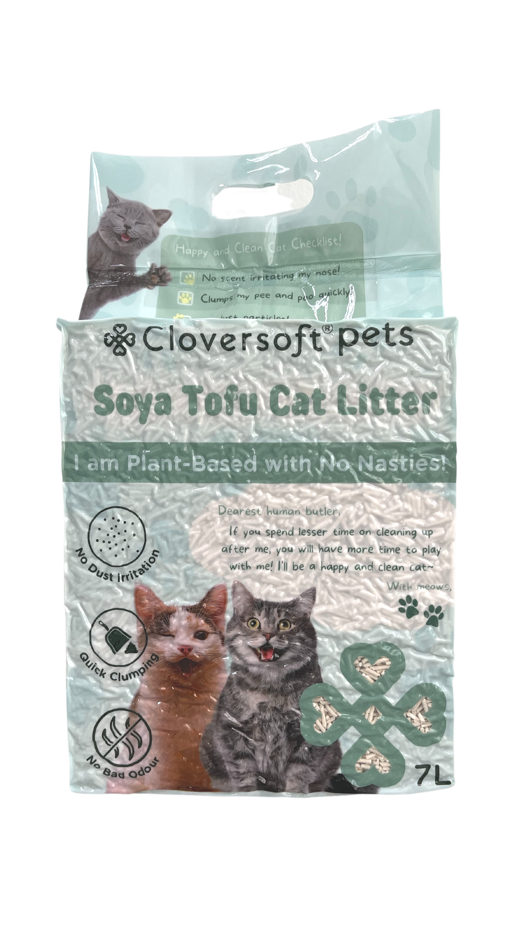 Cloversoft Pets Soya Tofu Cat Litter 7L
