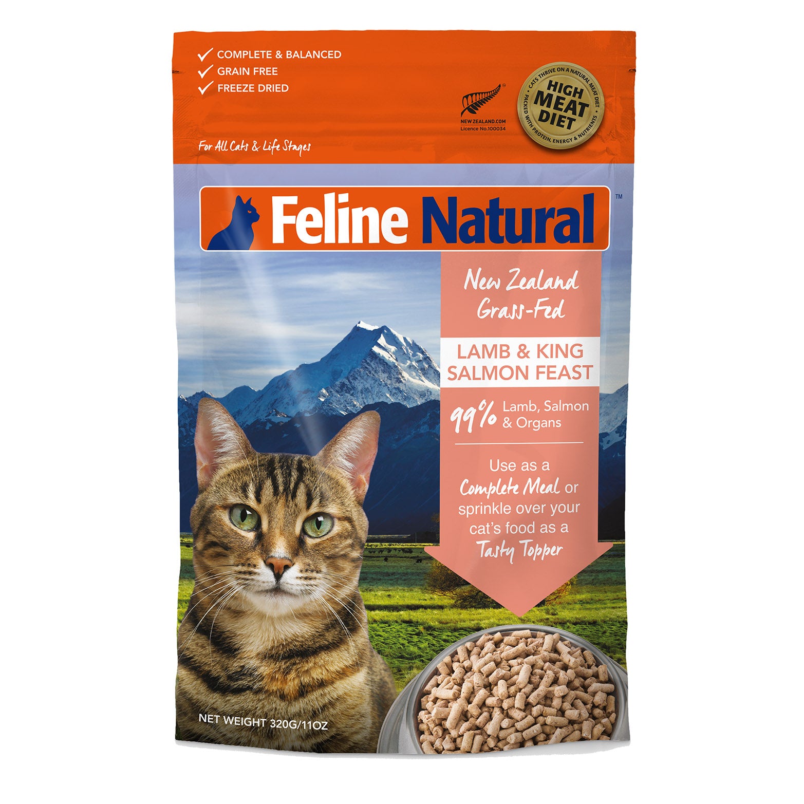 Feline Natural Freeze Dried Lamb & Salmon Feast