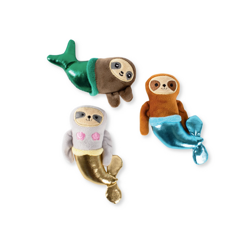 Fringe Studio Dog Squeaker Toy - Mini Mermazing Mersloths