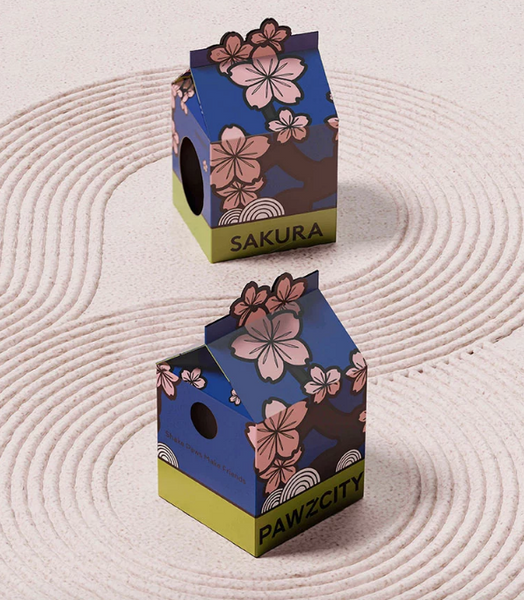 PAWZCITY Garden House Scratcher Box - Sakura