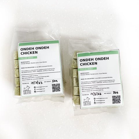 The Dog Grocer Treats - Freeze Dried Ondeh Ondeh Chicken