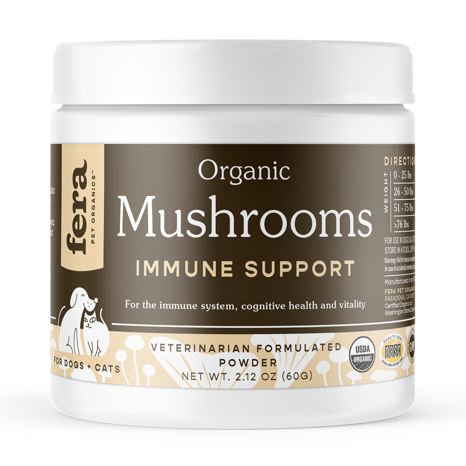 Fera Pet Organics Organic Mushroom Blend for Dogs & Cats