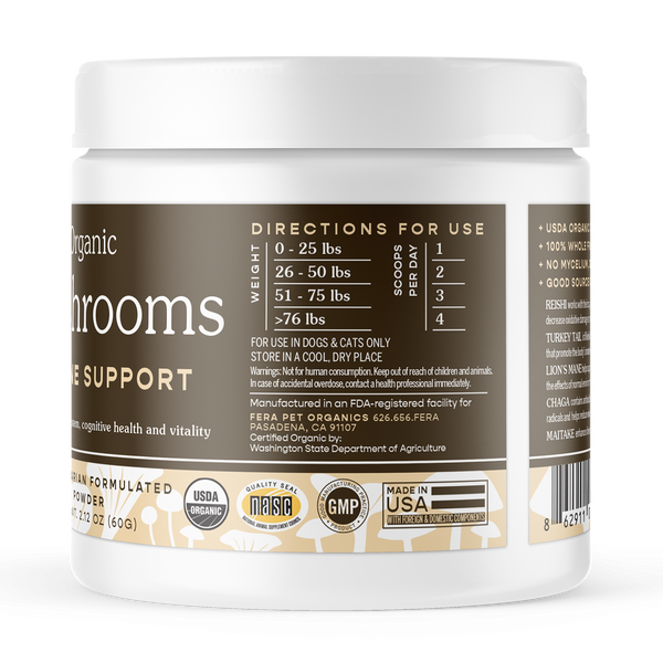 Fera Pet Organics Organic Mushroom Blend for Dogs & Cats