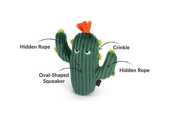 P.L.A.Y. Blooming Buddies Dog Toys - Prickly Pup Cactus