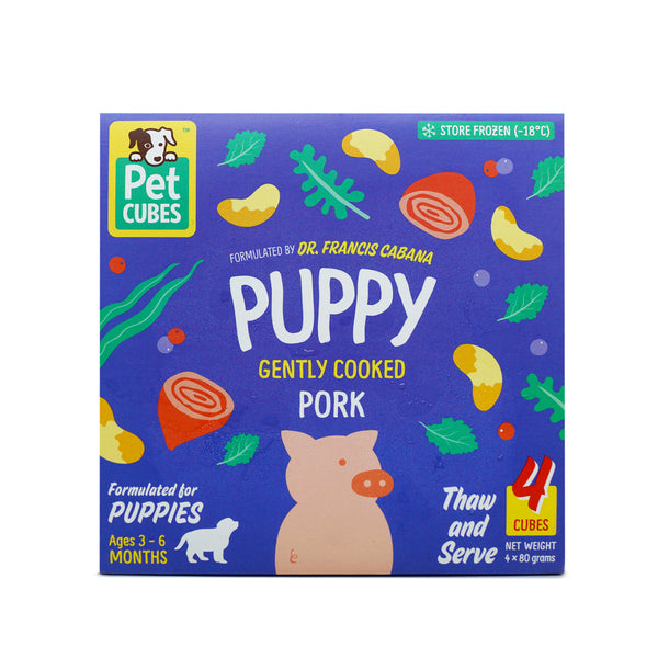 PetCubes Gently Cooked Pork for Puppies