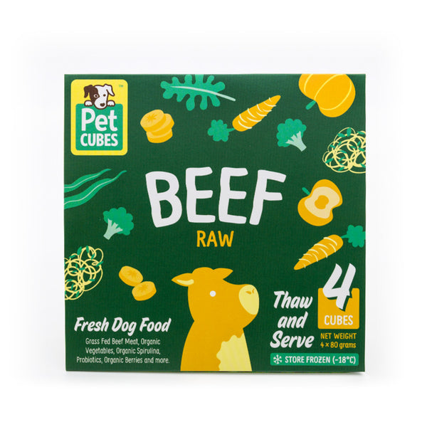 PetCubes Frozen Raw Dog Food - Beef