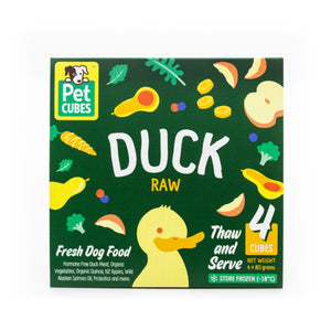 PetCubes Frozen Raw Dog Food - Duck