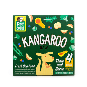 PetCubes Frozen Raw Dog Food - Kangaroo