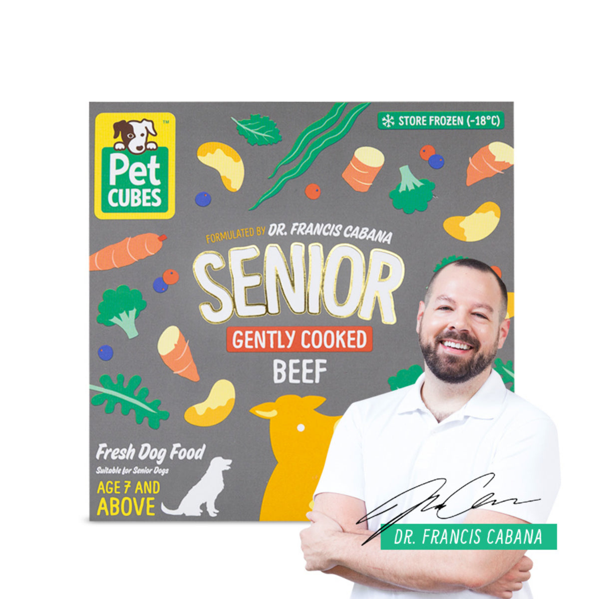 PetCubes Gently Cooked Senior Dog Food - Beef