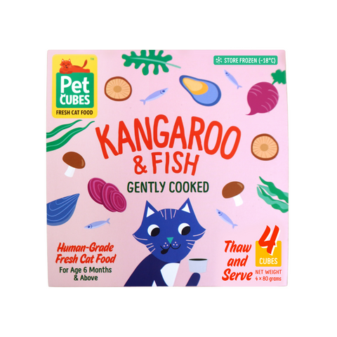 PetCubes Gently Cooked Cat Food - Kangaroo & Fish