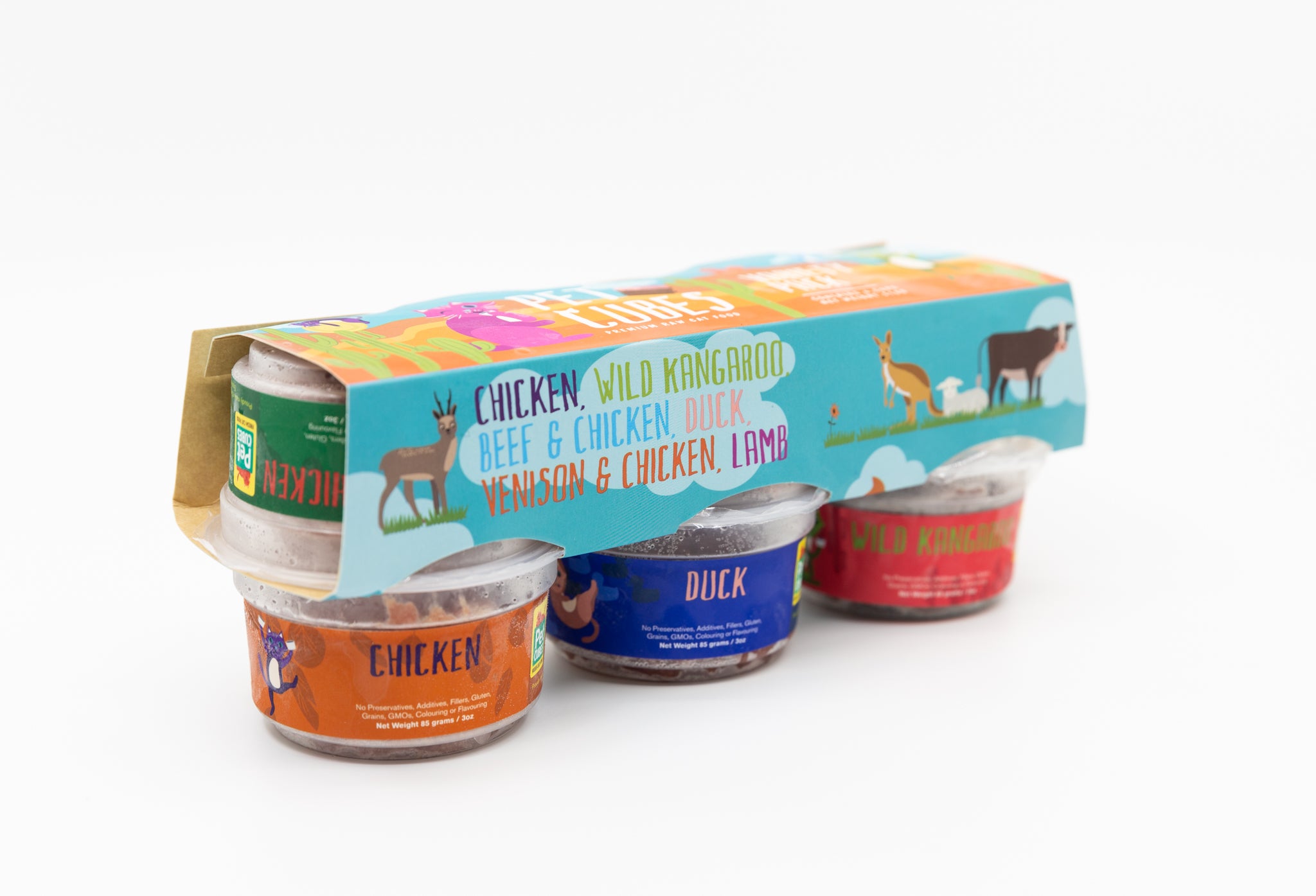PetCubes Frozen Raw Cat Food - Variety Pack
