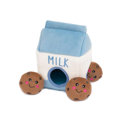 Zippypaws Milk & Cookie Burrow Toy