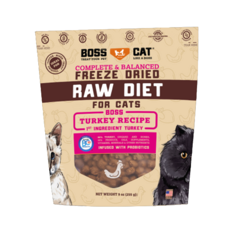 Boss Cat Freeze Dried Raw Diet - Turkey Recipe