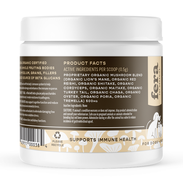 Fera Pet Organics Organic Mushroom Blend for Dogs & Cats
